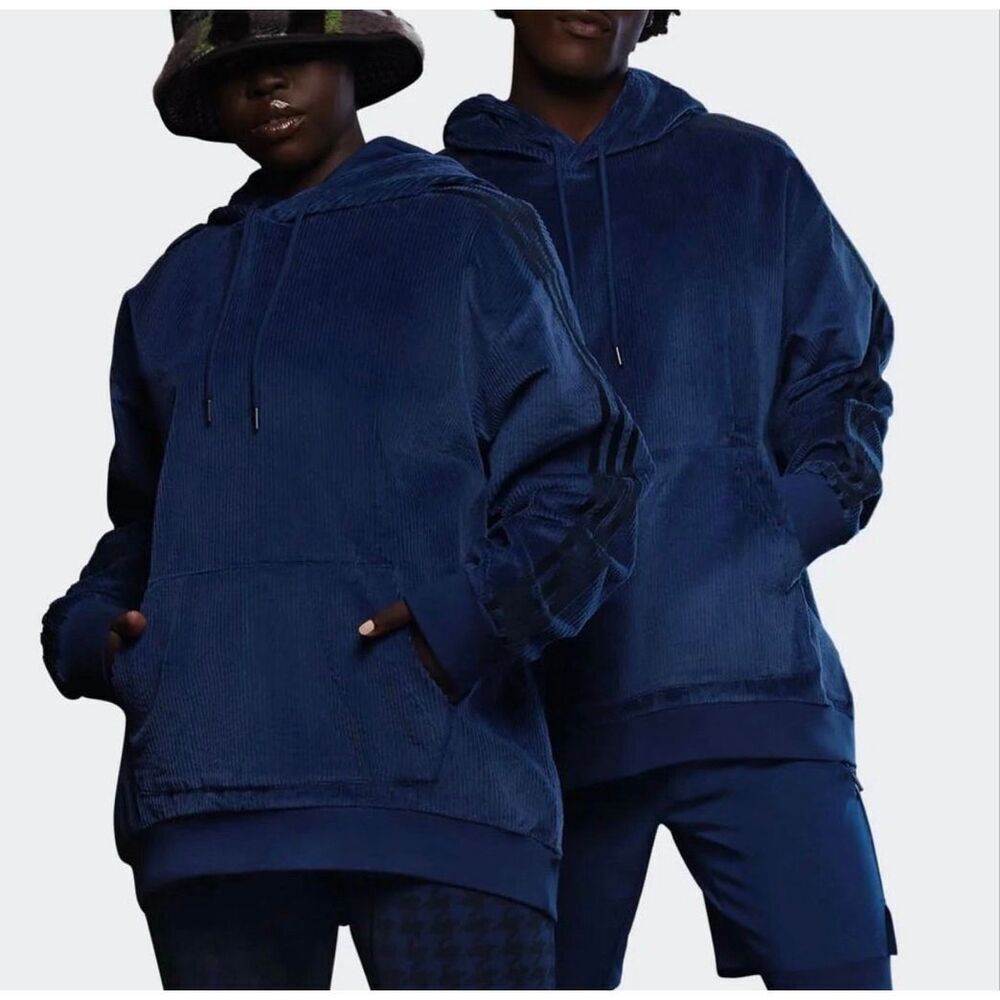 Adidas x IVY Park Corduroy Blue Heavy Hoodie - Unisex XS - $160 MSRP